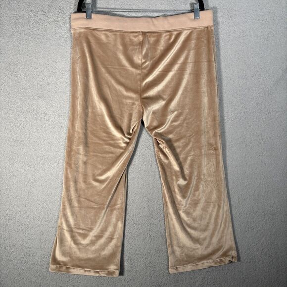 Aerie Pants Womens Size XL Pull On Velour Velvet Capri Ankle Nude Beige Tan Gold - Picture 7 of 12